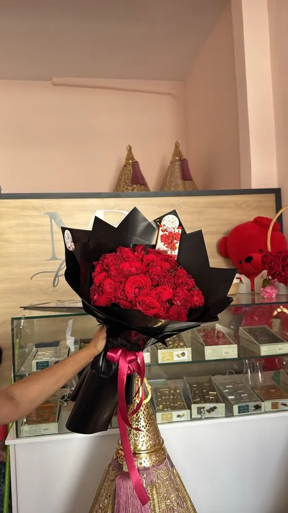 Photo réelle bouquet livré à Fès